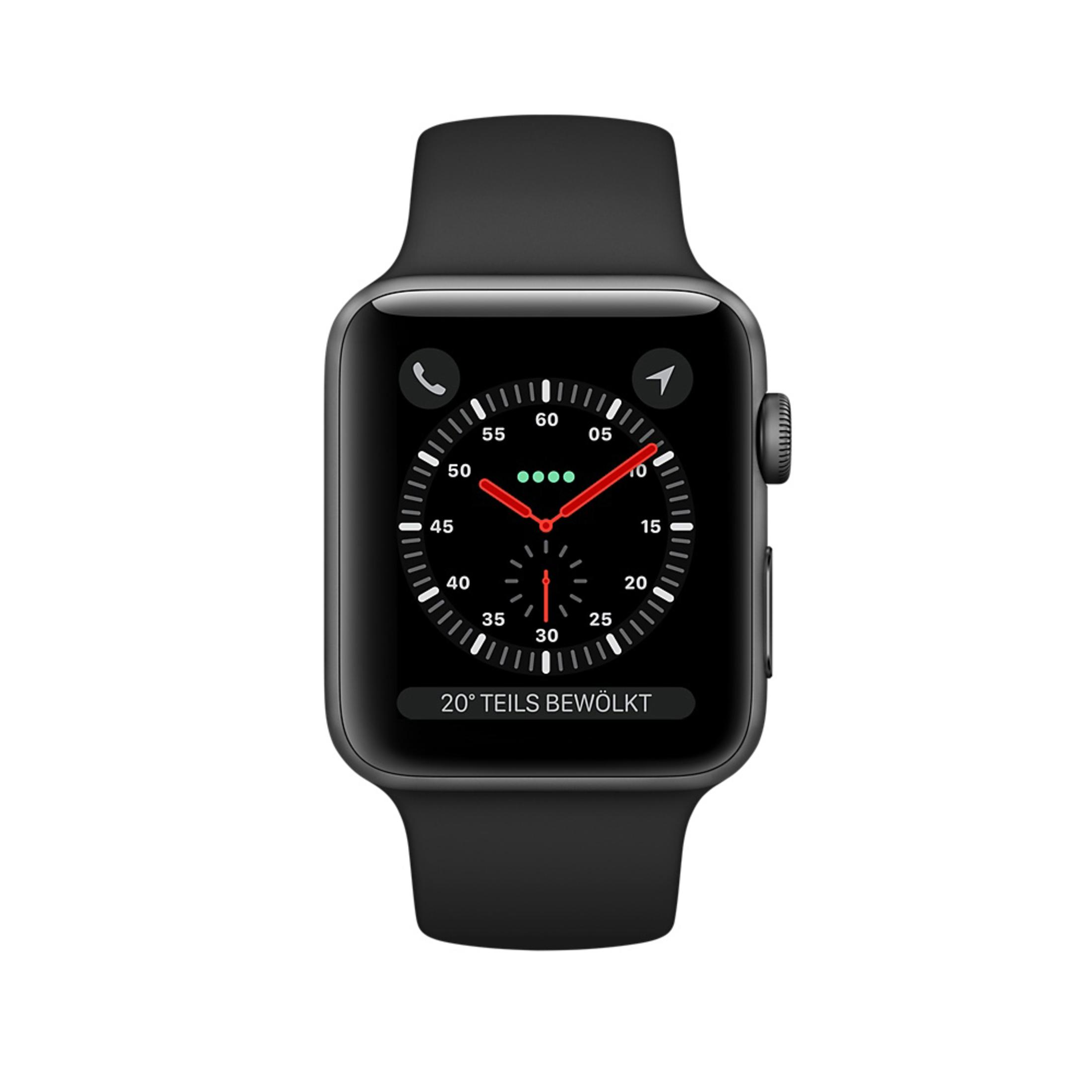 APPLE WATCH GPS 38MM SPACE GREY ALU BLACK SPORT Smartwatch
