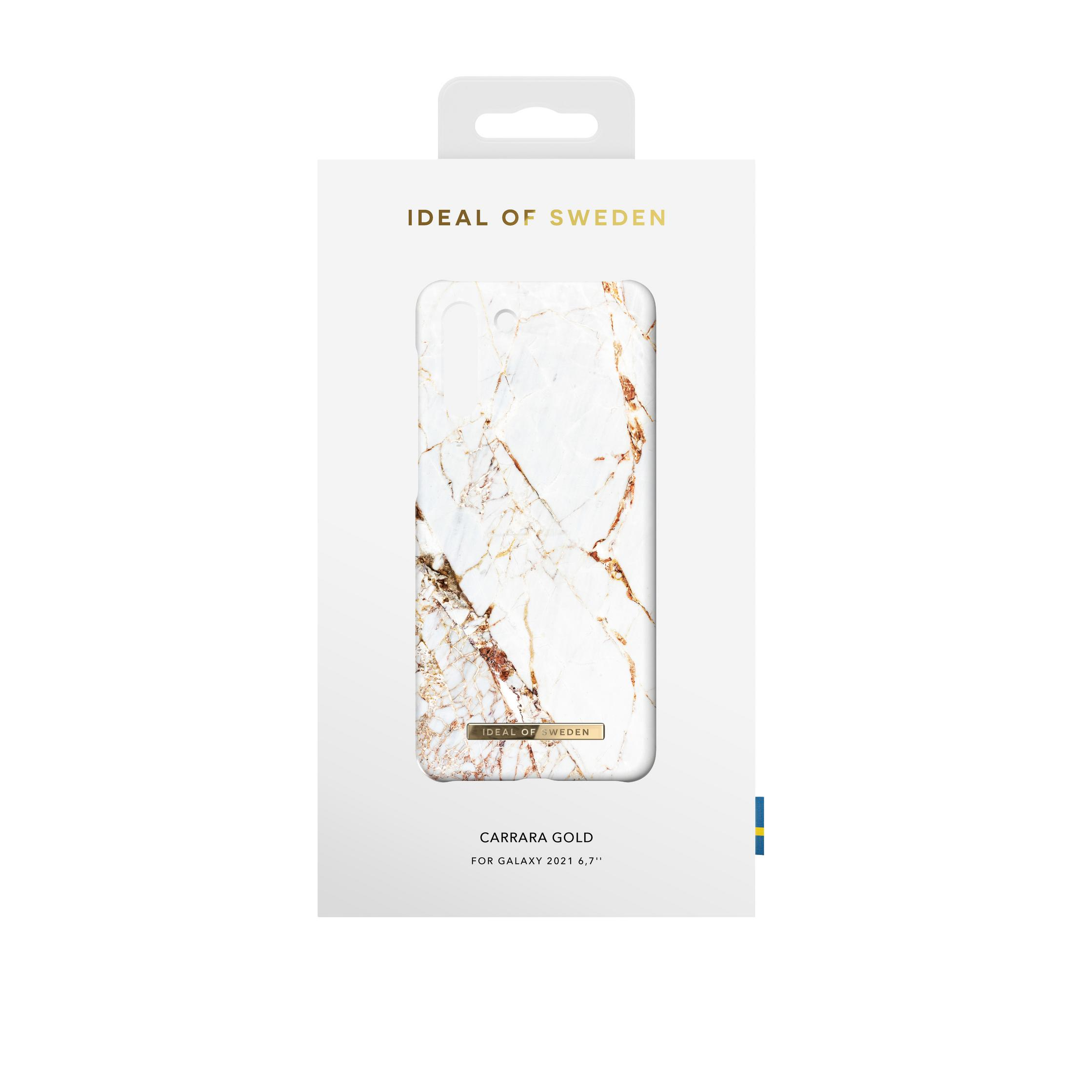 Custodia per telefono Ideal of Sweden in una scatola bianca con design marmoreo.