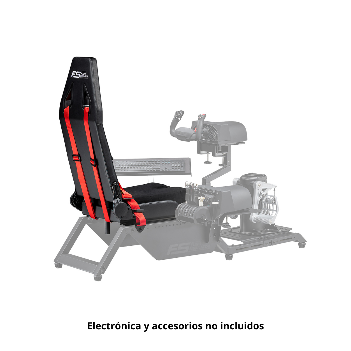 Accesorio cockpit - NEXT LEVEL RACING Flight Simulator Seat, Negro