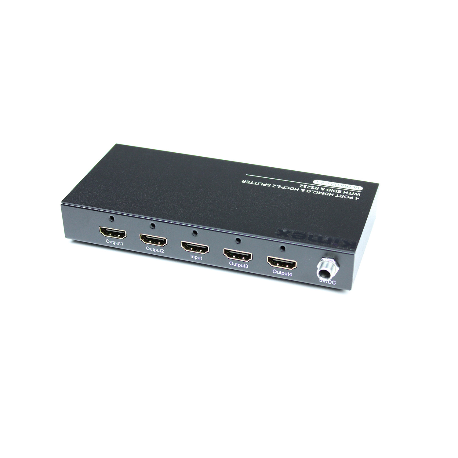 Splitter HDMI 130-2004 Splitter y entrada-4 salidas,  EDID, RS232, 4K60Hz KIMEX, Negro