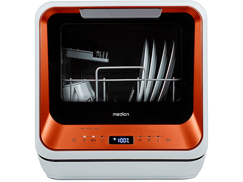 MEDION MD 37763 MD37763 Mini Geschirrspüler (freistehend, 42 cm breit ...