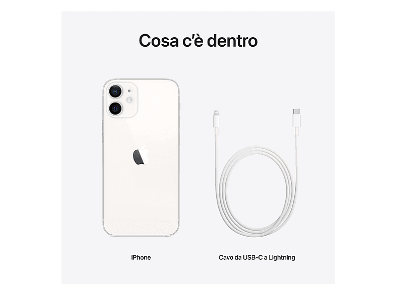 APPLE iPhone 12 Mini, Blanco, Móvil iOS, 64 GB, 4 GB RAM, 5,4