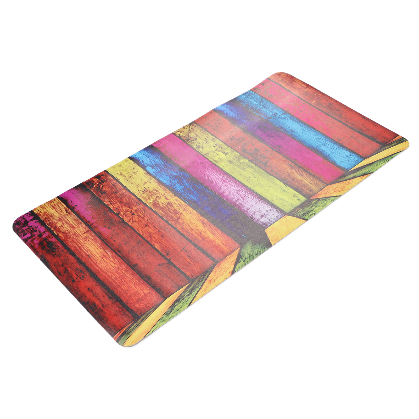Buntes Holzbodenmuster mit rechteckiger Form, diagonales Muster.