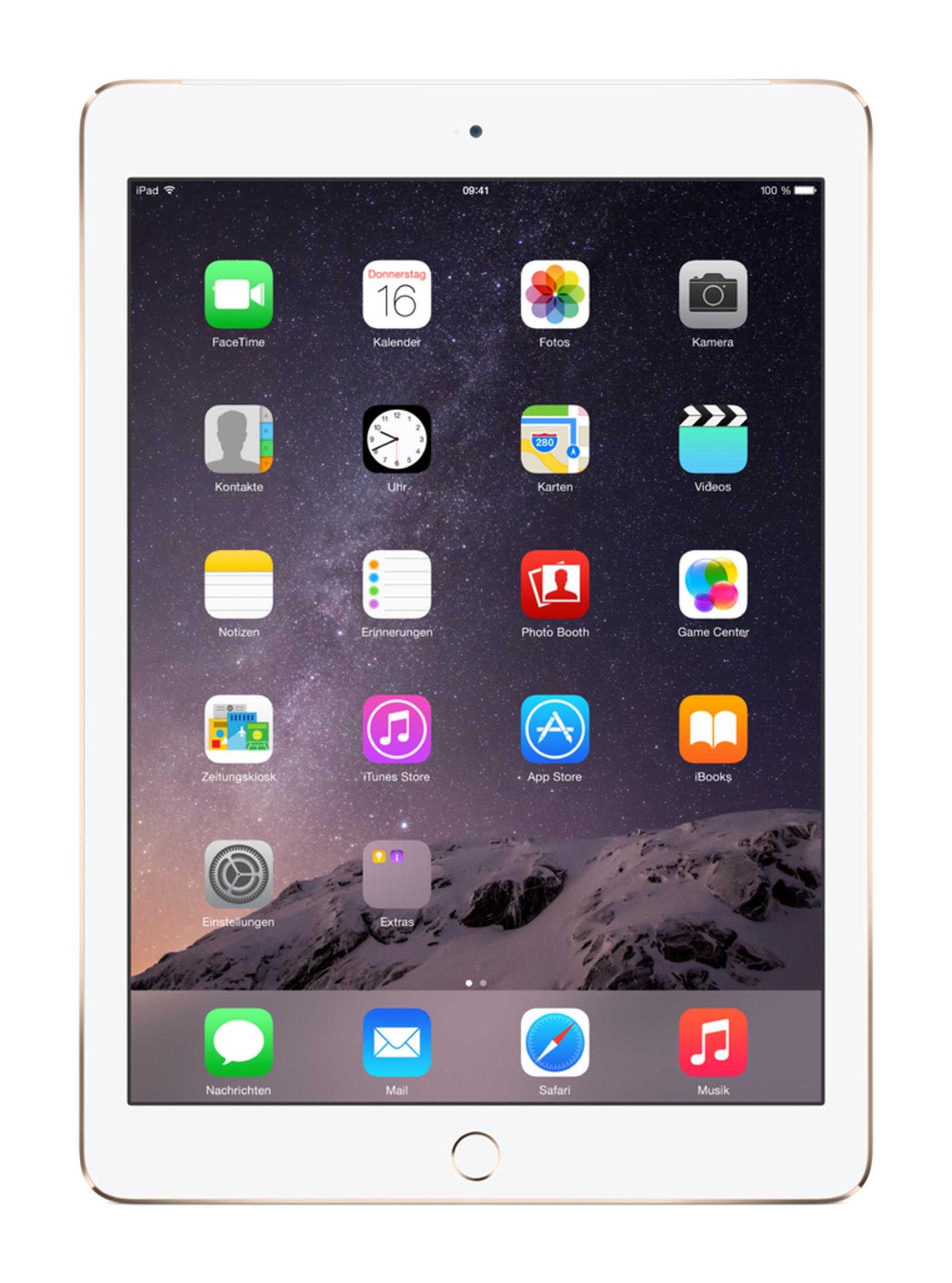 Ein iPad mit vielen App-Symbolen auf dem Bildschirm.