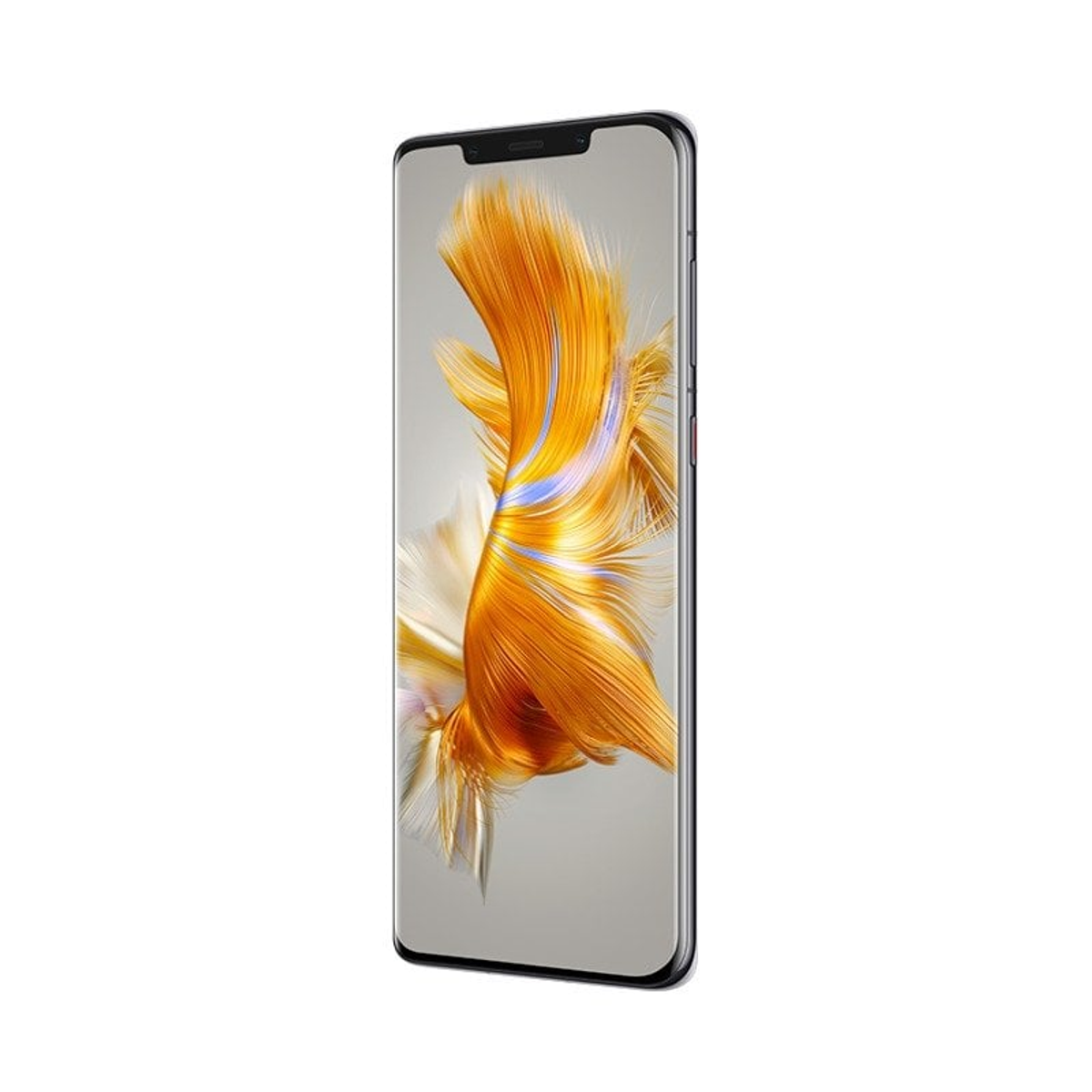 Un smartphone avec un grand écran. L'écran affiche un design abstrait et coloré.
