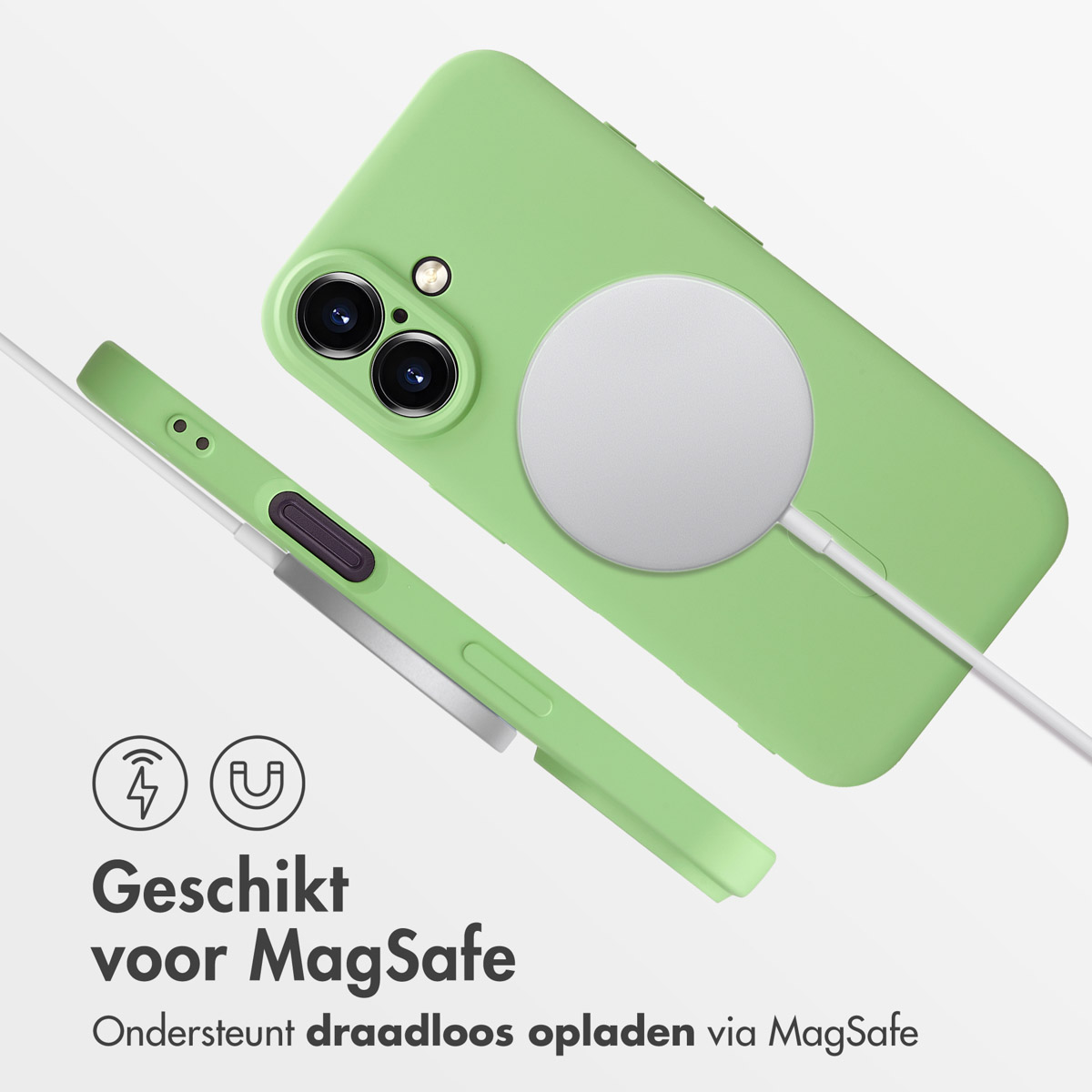 IMOSHION Coque colorée compatible avec iPhone 16 Étui de Téléphone voor Apple iPhone 16 Vert