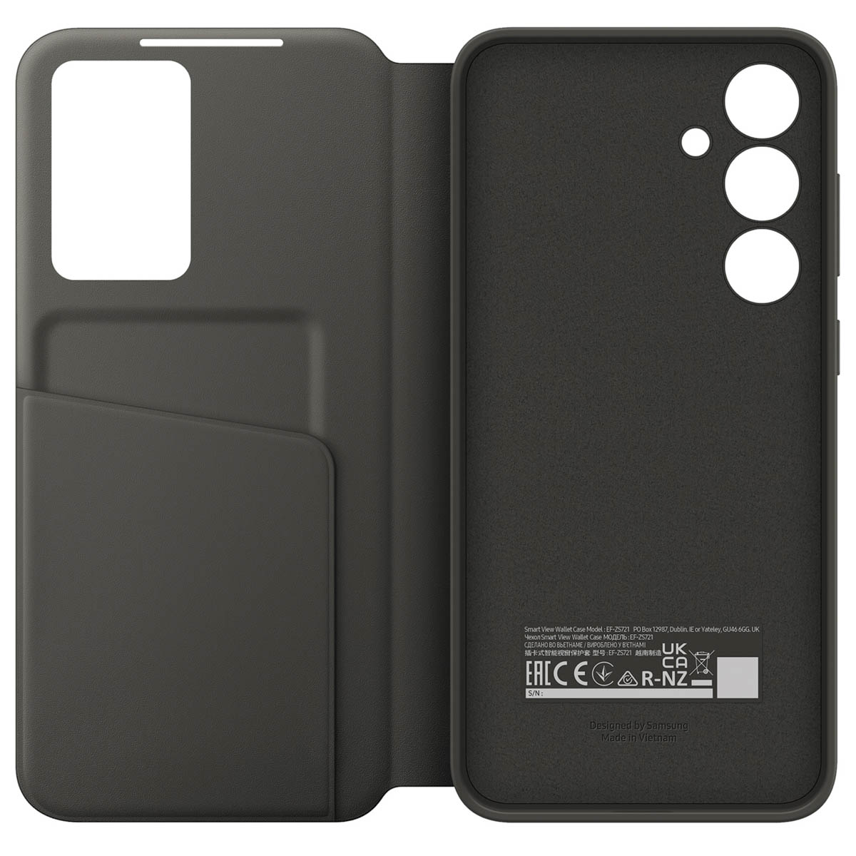 SAMSUNG Cover Wallet S24fe CUSTODIA per Galaxy S24 FE, Nero