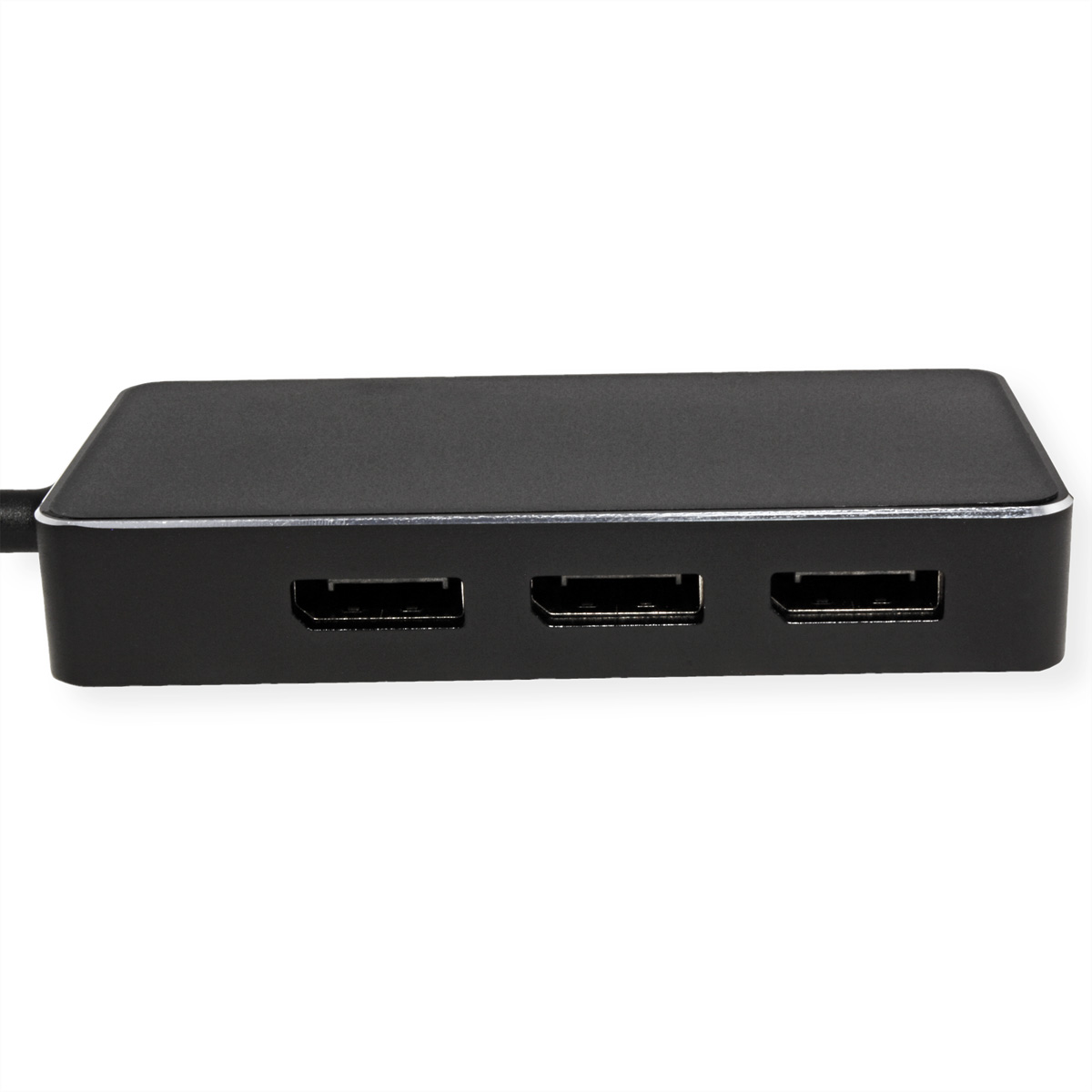 Hub USB noir avec ports HDMI et USB, isolé sur fond blanc.