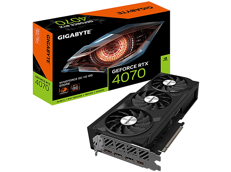 Tarjeta gráfica - GIGABYTE GeForce RTX 4070 WINDFORCE OC V2 12G