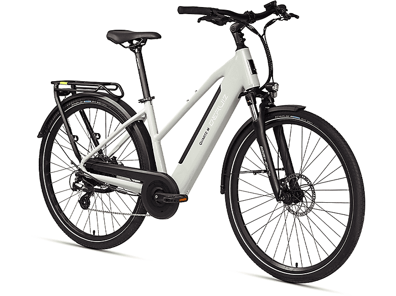 DERUIZ Quartz-M City E-Bike 250W Damen/Herren Elektrofahrrad Citybike (Laufradgröße: 28 Zoll, Rahmenhöhe: 45 cm, Unisex-Rad, 483Wh, Metallic Grey)