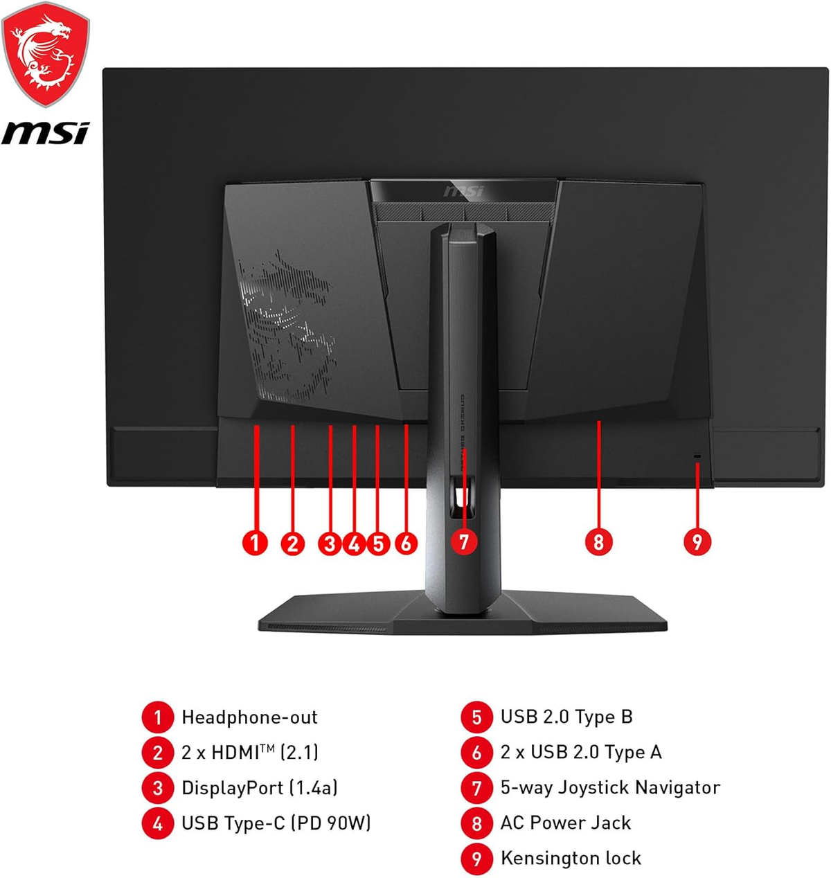 Gaming-monitor MSI MPG 321URX QD-OLED Czarny