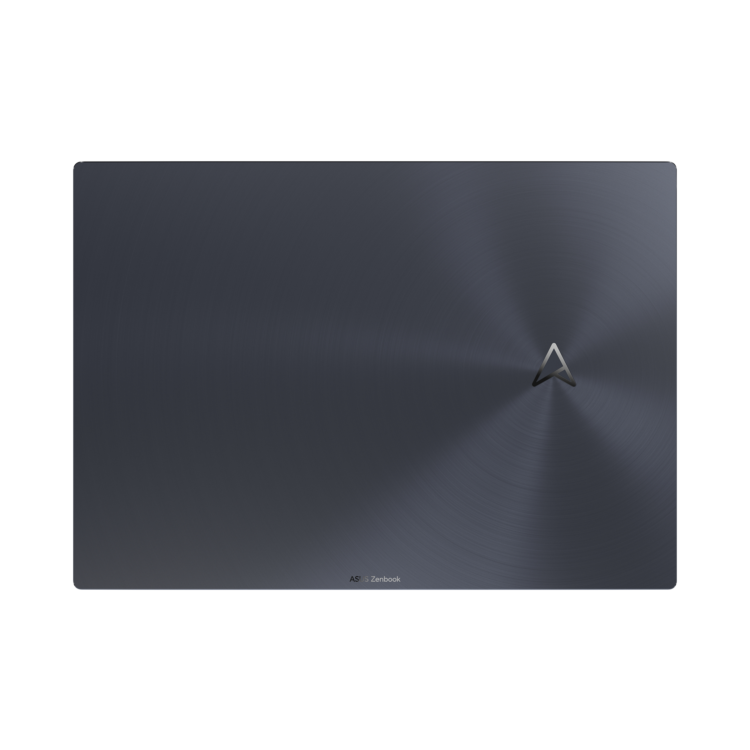 Dunkelblauer Laptop mit dem ASUS Zenbook Logo in der Mitte.