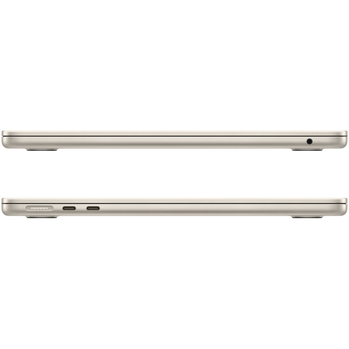 Due laptop argentati, che mostrano il profilo laterale.