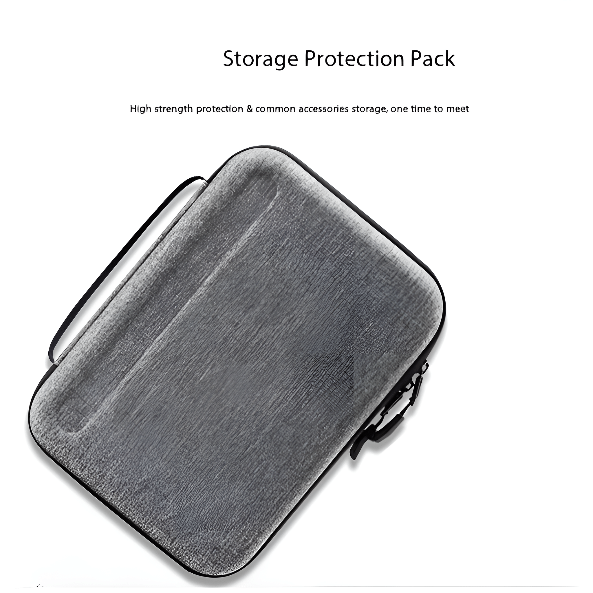 Eine graue Aufbewahrungsschutzpackung auf weißem Hintergrund. Der Text 'Storage Protection Pack' ist sichtbar.