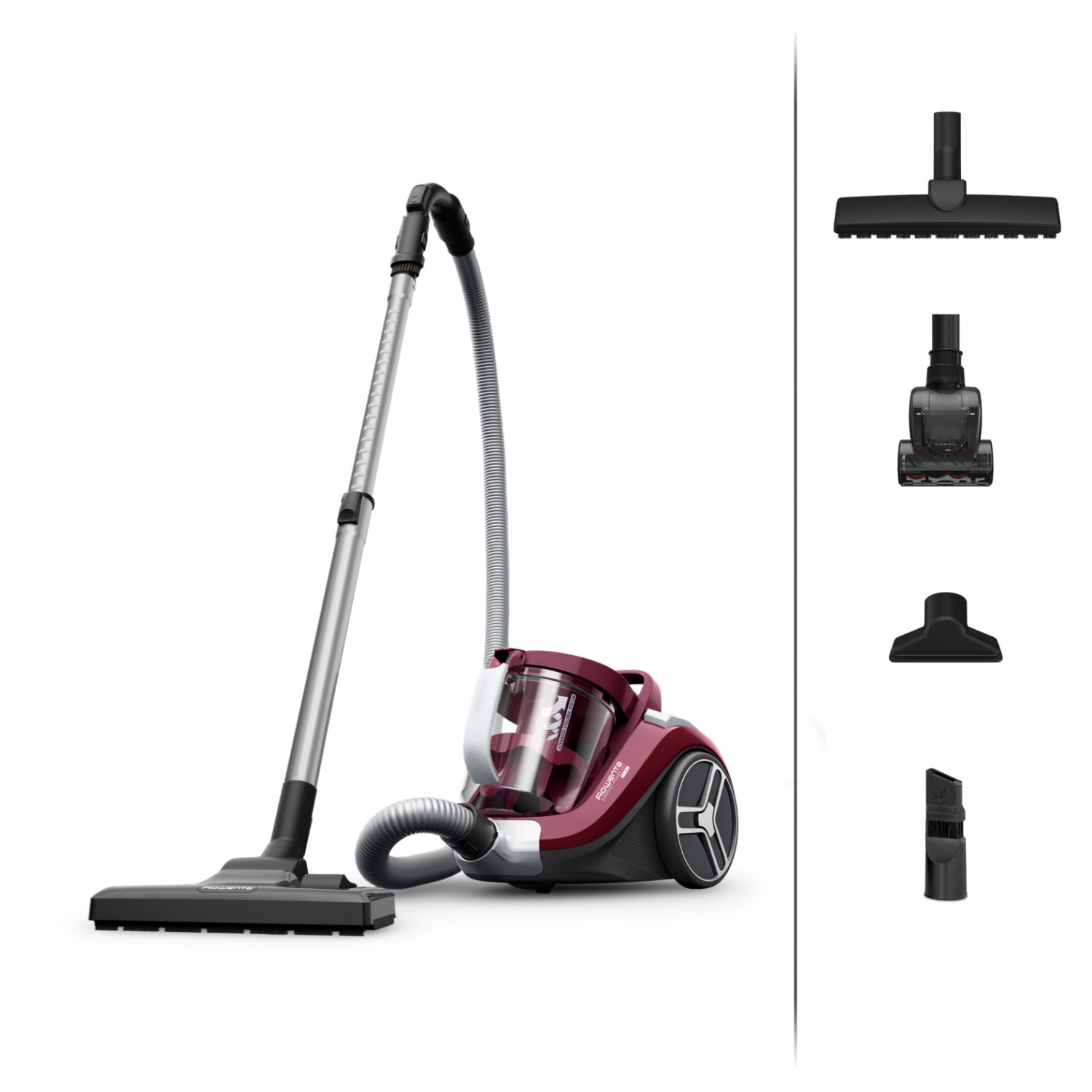 Aspirador sin bolsa - ROWENTA RO4B63EA, 900,00 W, Potencia de succión 750 W, Depósito 2,50 l, Rojo