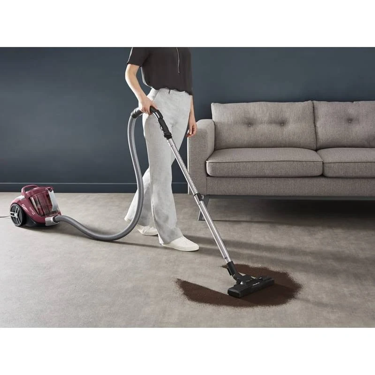 Aspirador sin bolsa - ROWENTA RO4B63EA, 900,00 W, Potencia de succión 750 W, Depósito 2,50 l, Rojo