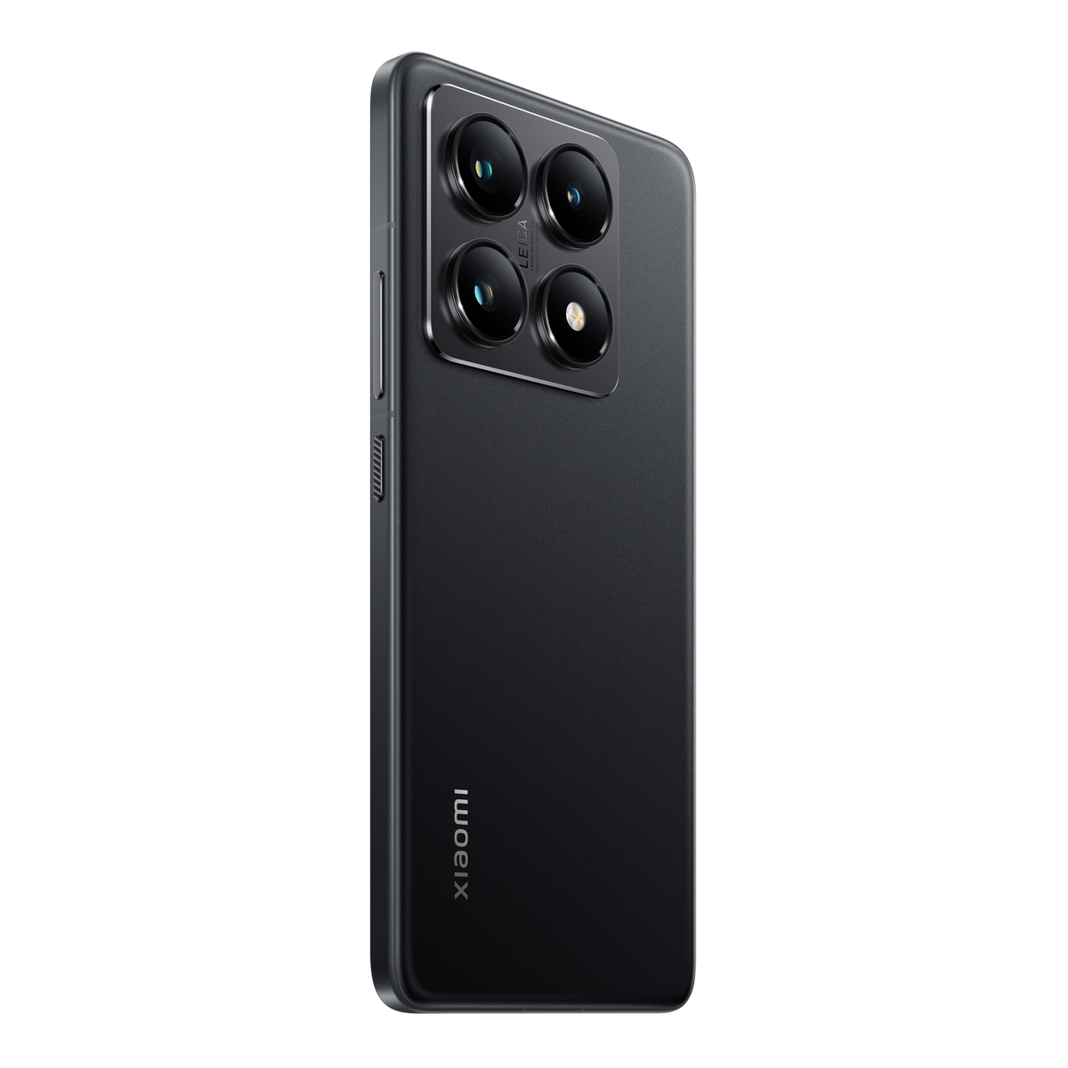 Smartphone negro con múltiples cámaras traseras, la marca es 'Xiaomi'.