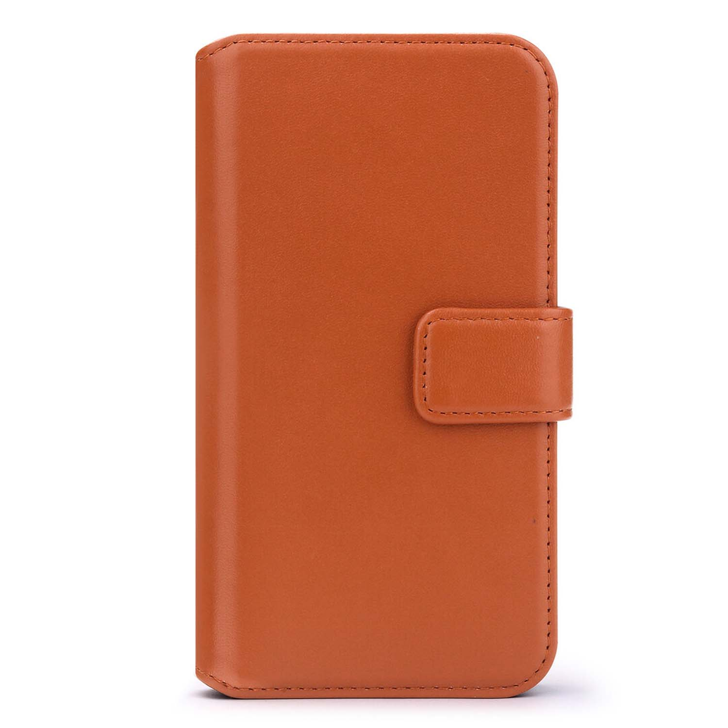 Solidenz Moda Book iPhone 17 Pro echt leren hoesje Lichtbruin