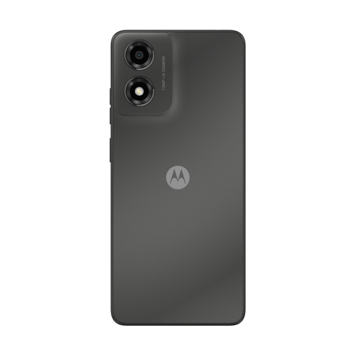 Tył szarego smartfona z dwoma aparatami i logo Motorola.