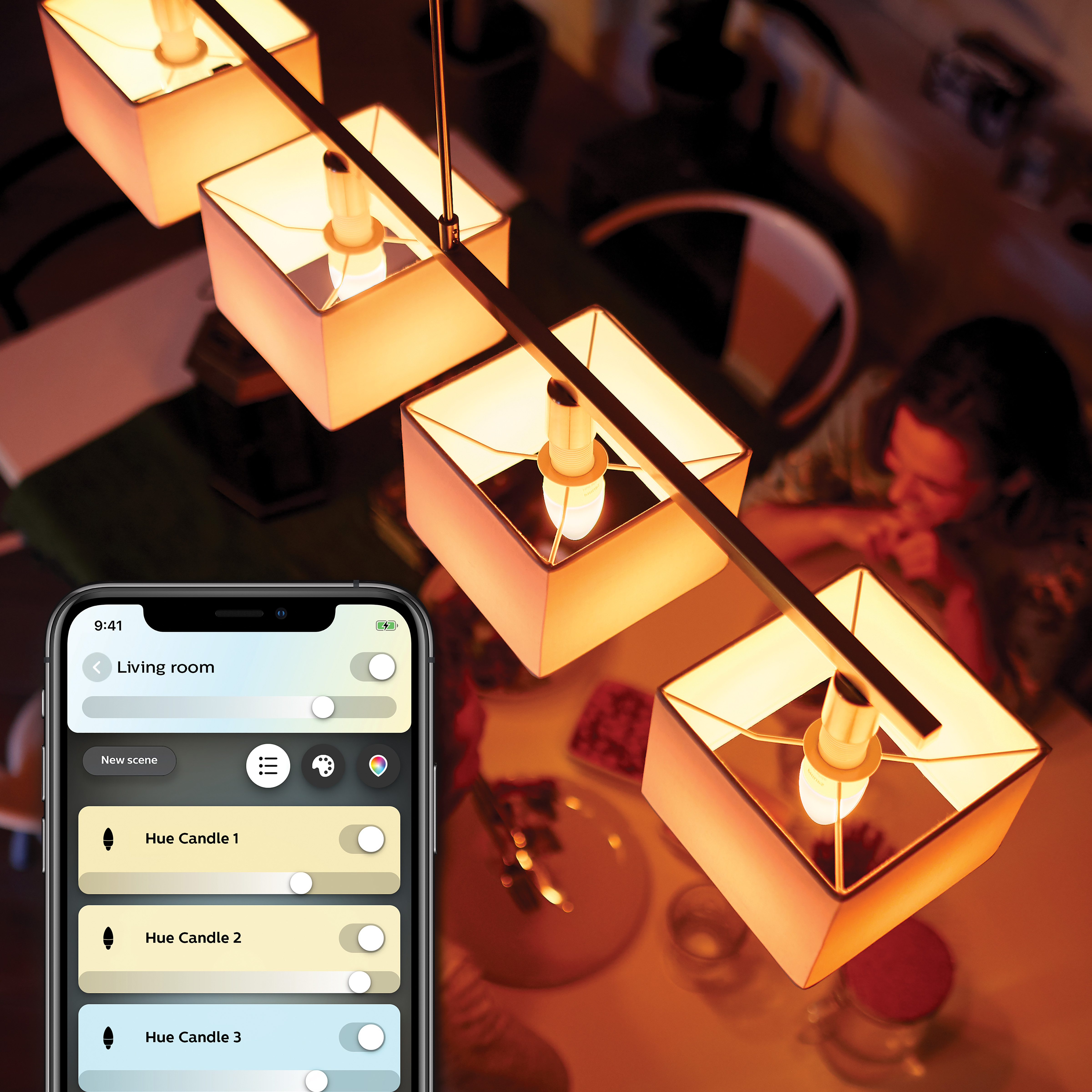 PHILIPS Hue White and Color Ambiance LED-lamp E14/4W B39 RGBW, 2 stuks kopen