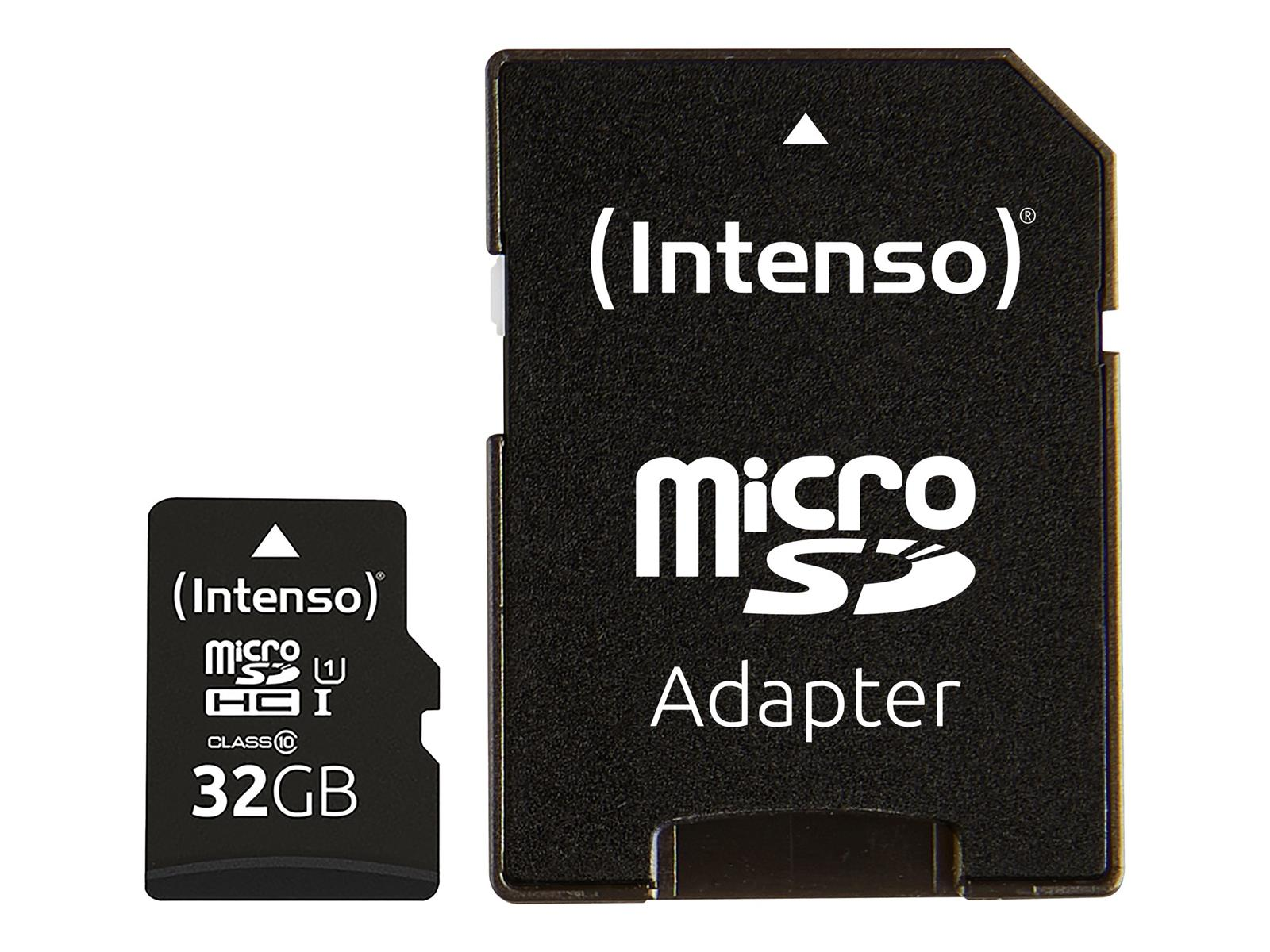 Zwei SD-Karten und ein Micro-SD-Adapter. Der Adapter ist schwarz, die Karten sind schwarz.