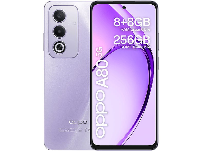 Móvil - OPPO A80 5G 8+256GB PURPLE