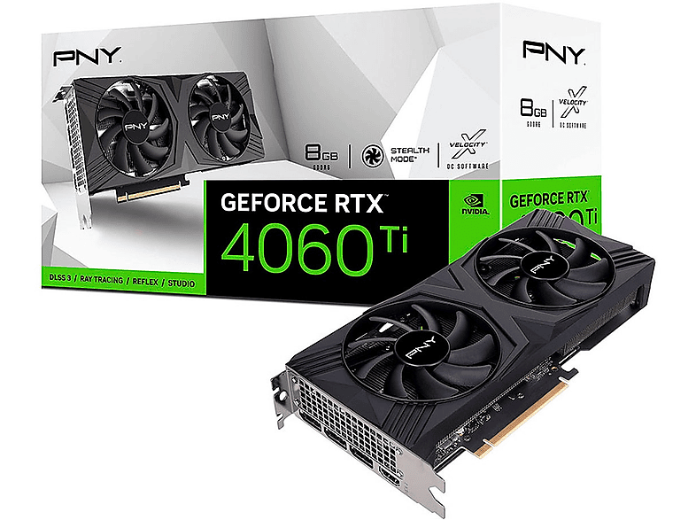 Tarjeta gráfica - PNY GeForce RTX 4060 Ti Dual NVIDIA 8 GB GDDR6