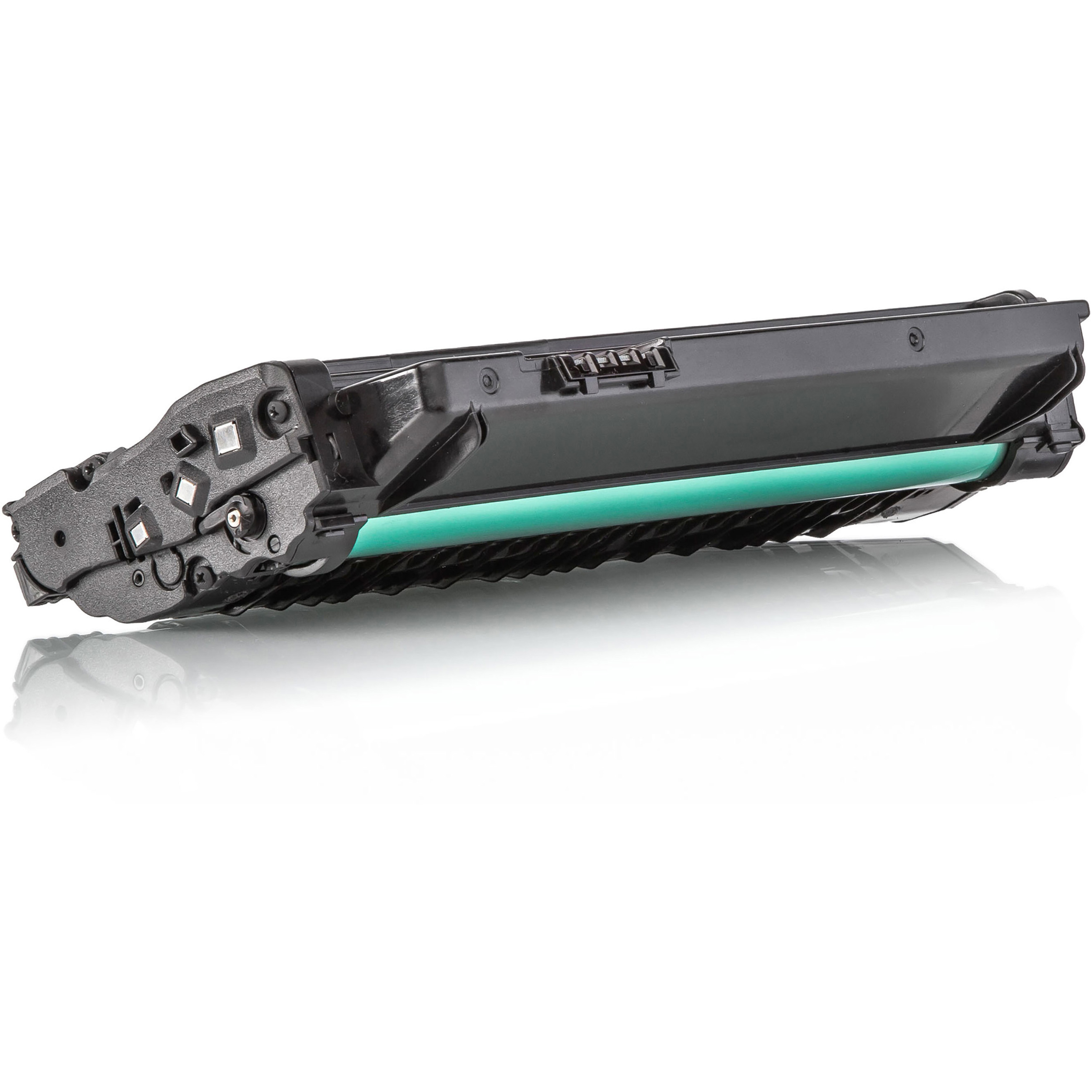 Cartuccia toner in nero e verde. La sezione verde è all'interno.