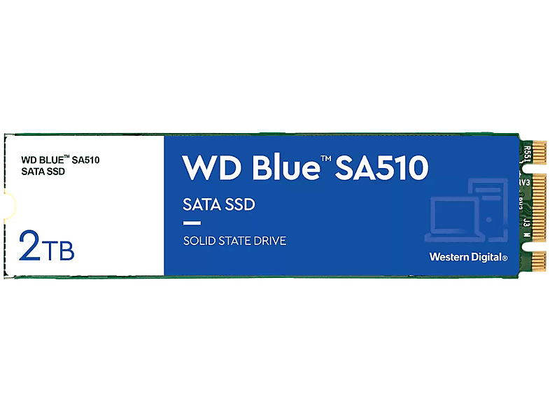 Disco duro SSD interno 2 TB - WESTERN DIGITAL Blue SA510 M.2 2 TB Serial ATA III