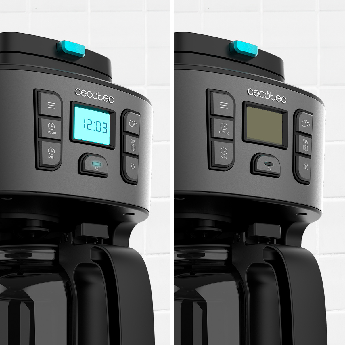 Ręka wsypująca ziarna kawy do maszyny.