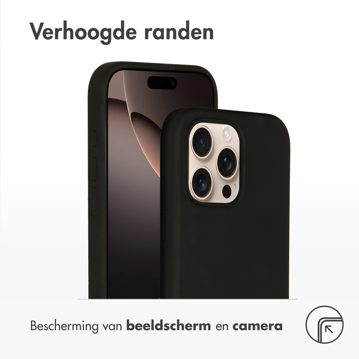 ACCEZZ Liquid Silicone Backcover met MagSafe - Geschikt voor Apple iPhone 16 Pro Max - Telefoonhoesje voor Apple iPhone 16 Pro Max Zwart