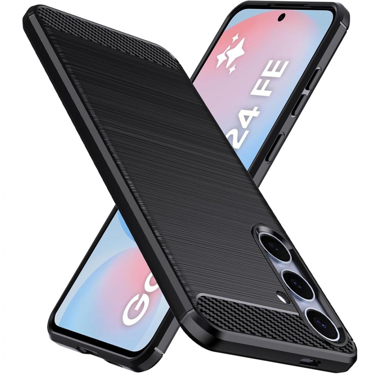 CASEONLINE Gebrstet, Backcover, Samsung, Galaxy S24 FE, Schwarz | SATURN