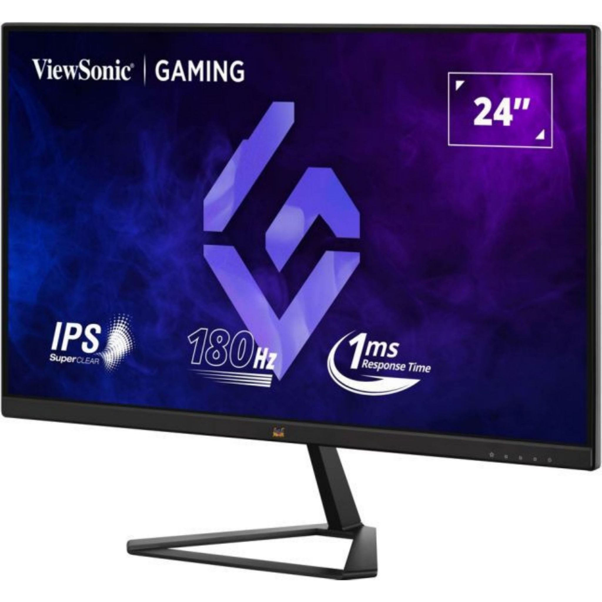ViewSonic Gaming Monitor. Schwarzer Rahmen, 24 Zoll, IPS, 180 Hz, 1 ms Reaktionszeit.