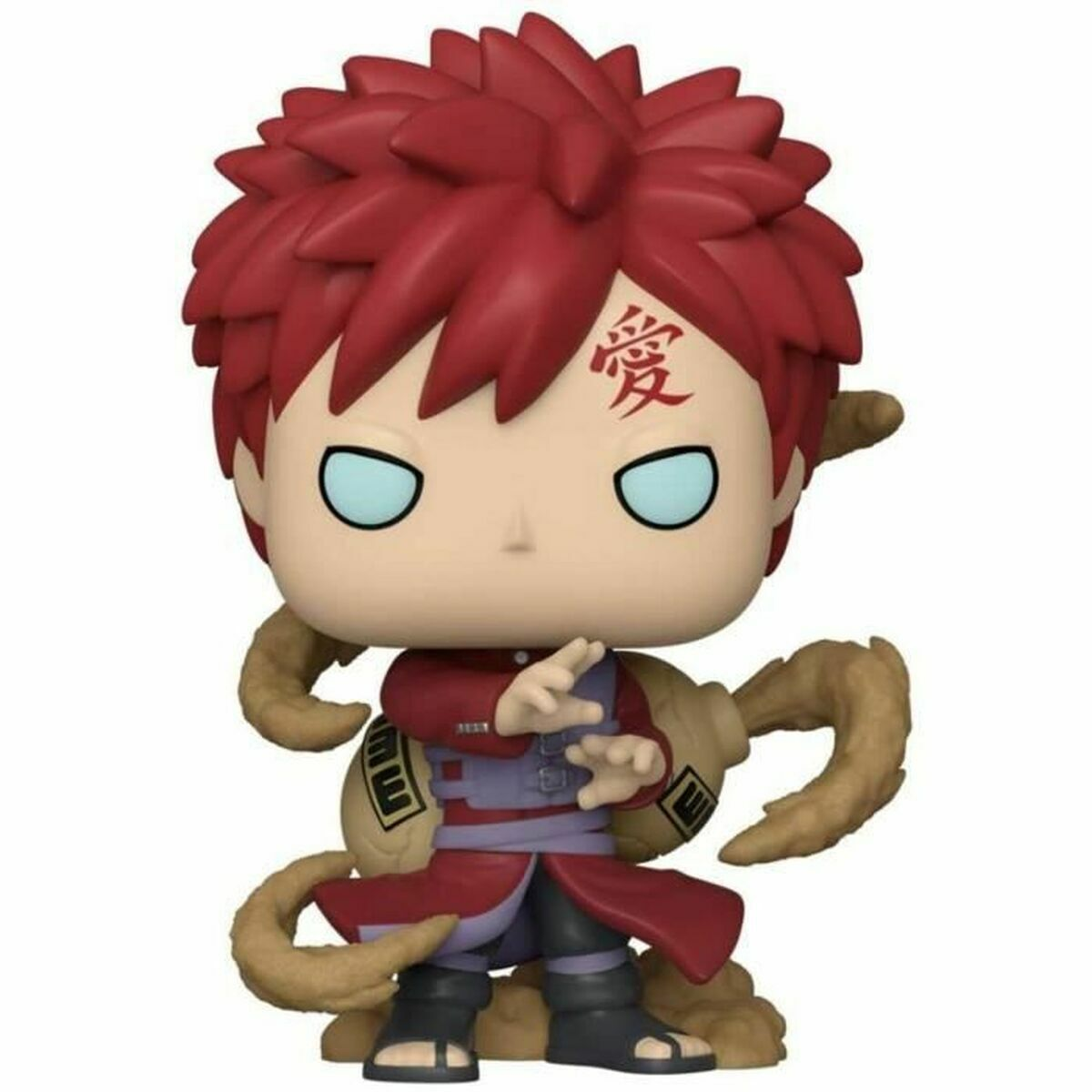 Figura Funko Pop di Gaara, capelli rossi, con una zucca, con il kanji dell'amore.