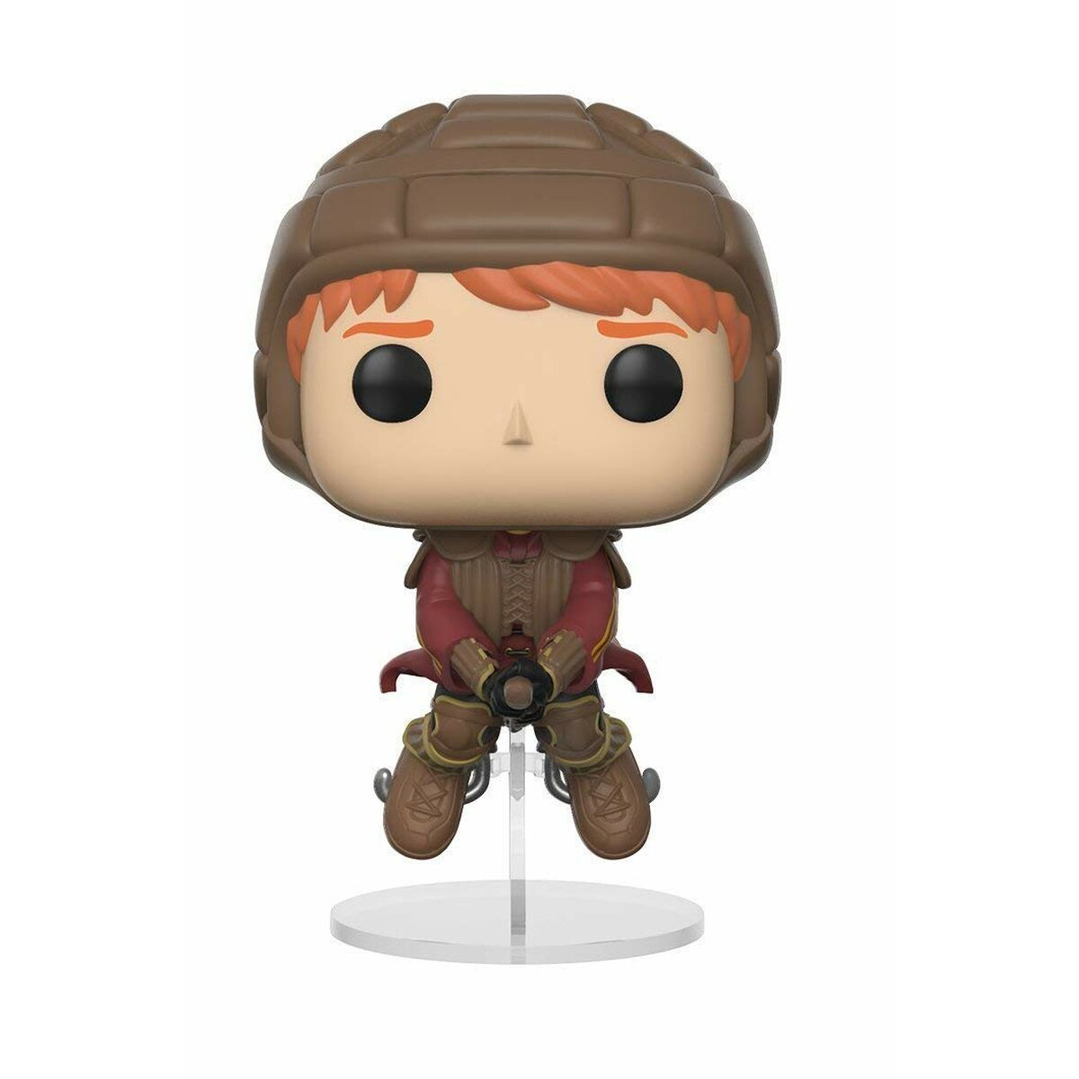 Figurka Funko Pop postaci w brązowym hełmie i mundurze, trzymającej piłkę.