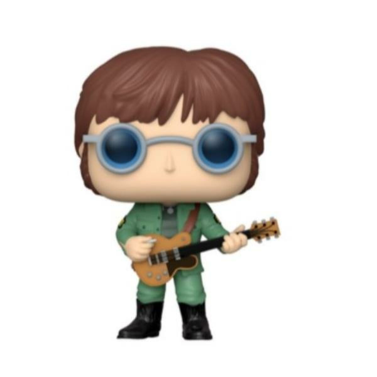 Figurka Funko Pop Johna Lennona w okularach, trzymającego gitarę.