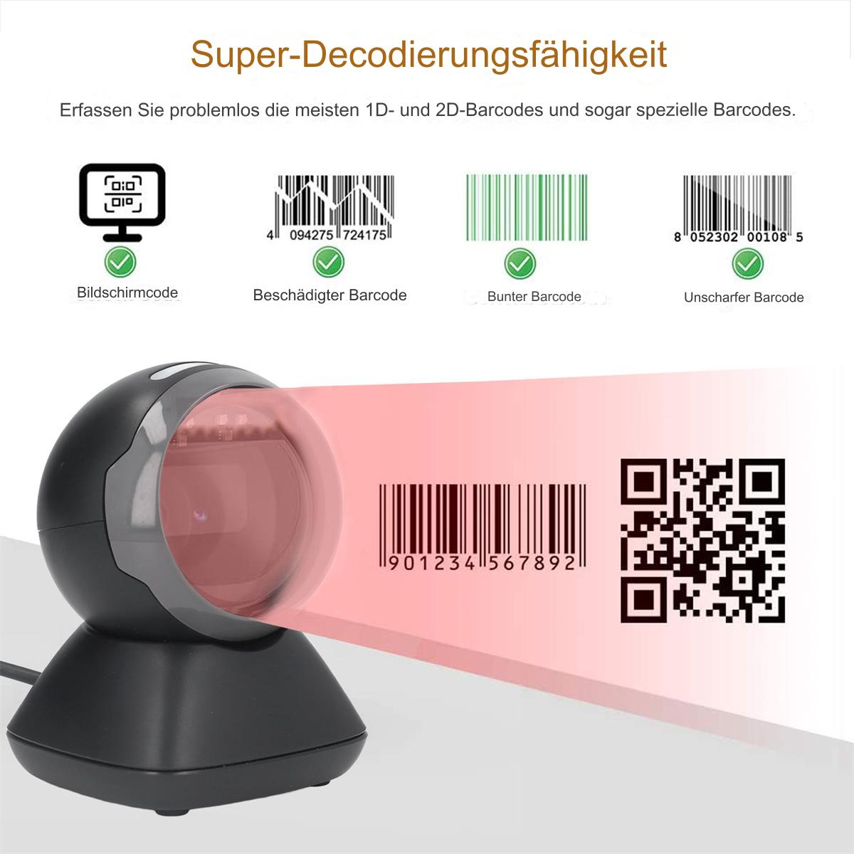 Barcode-Scanner scannt verschiedene Arten von Barcodes mit Text.