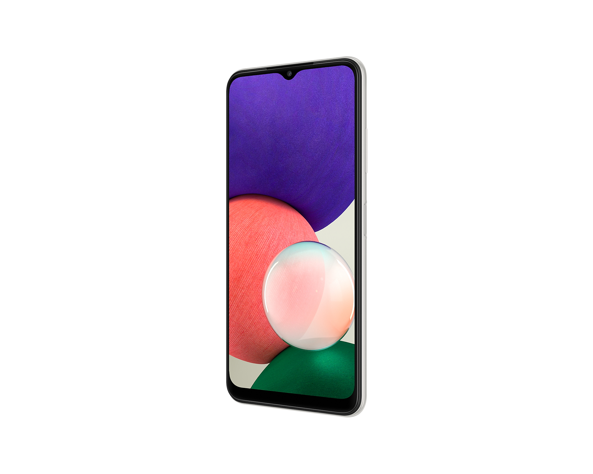 Ein Smartphone mit großem Bildschirm, das einen bunten Hintergrund zeigt.