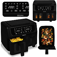 MediaMarkt ZEEGMA KNAPPER DUAL BLACK Airfryer aanbieding
