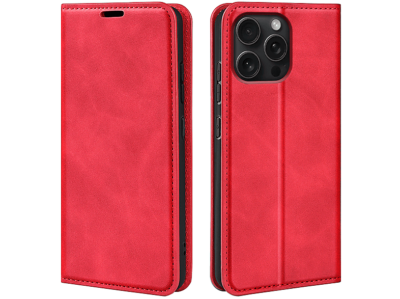 MOBYDEFEND iPhone 16 Pro Hoesje Bookcase Sluiting