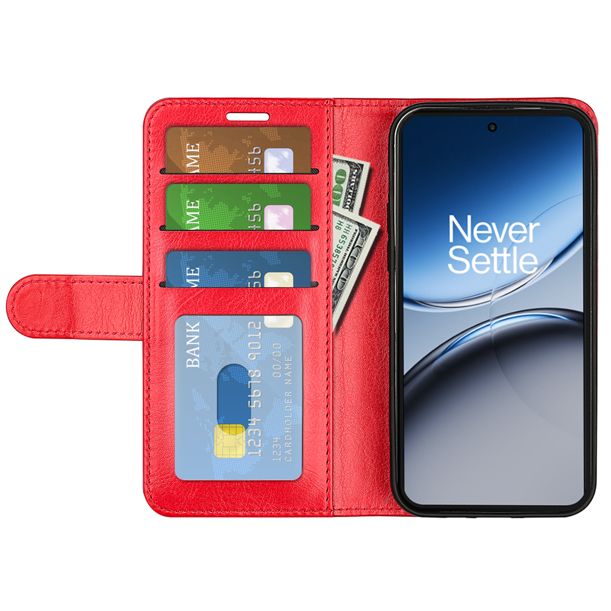 MOBYDEFEND PU Leder Klapphülle – Rückverschluss, Bookcover, OnePlus ...