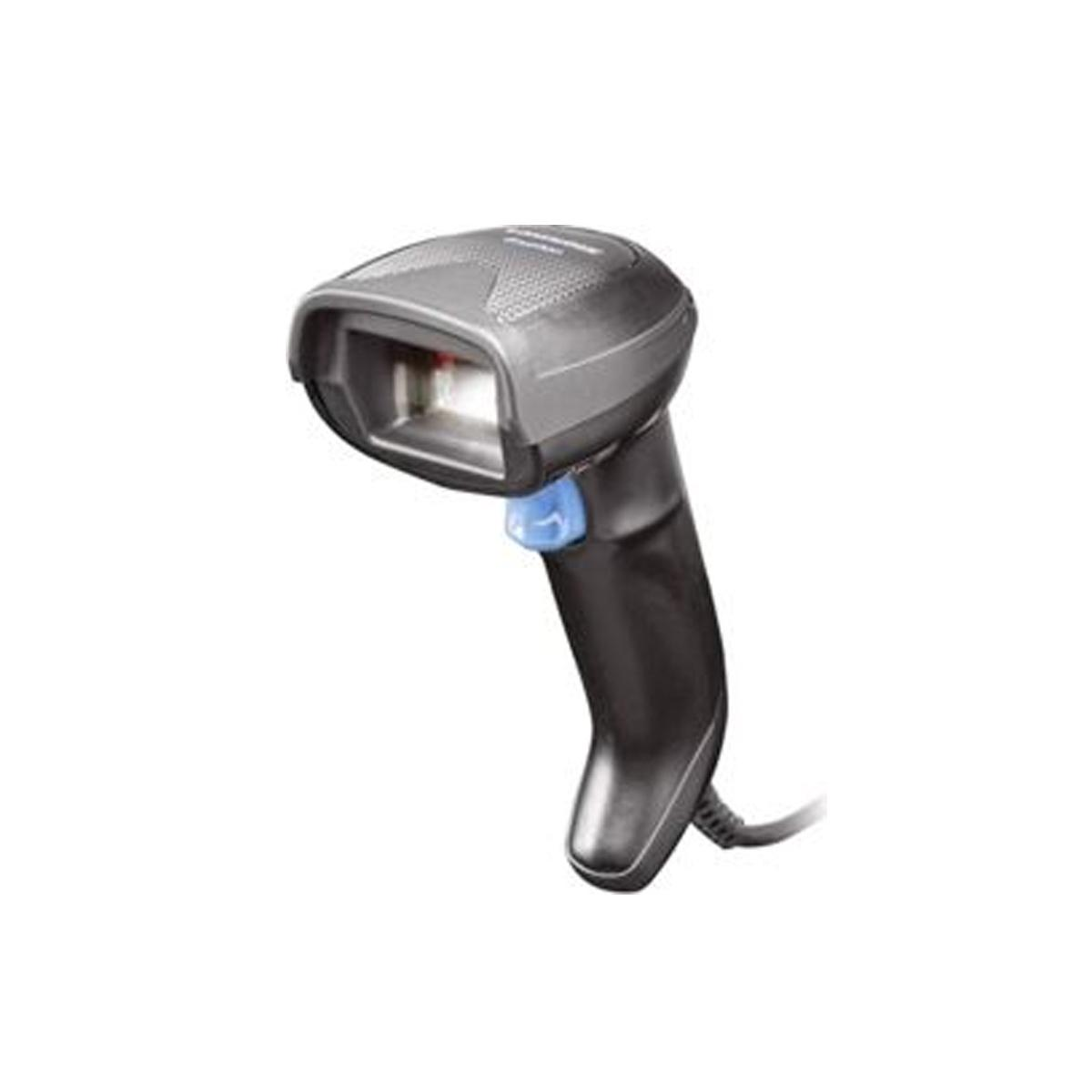 Scanner bianco e grigio con vassoio aperto e schermo.