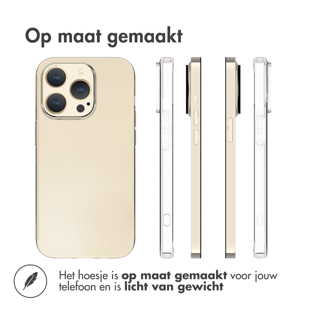 ACCEZZ protettiva Cover per Apple iPhone 15 Pro, Trasparente