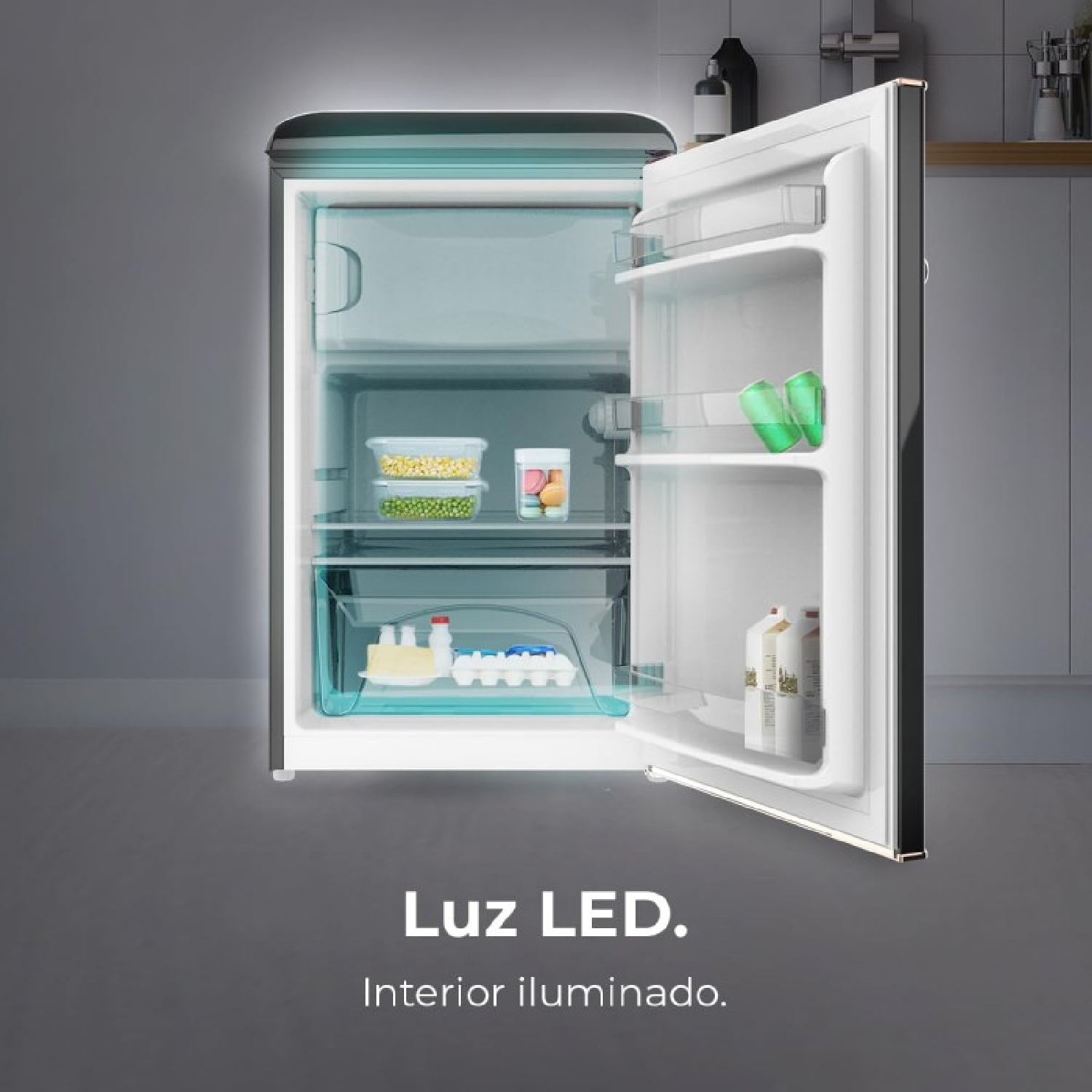 Lodówka z zamrażarką CECOTEC 02748 Czarny