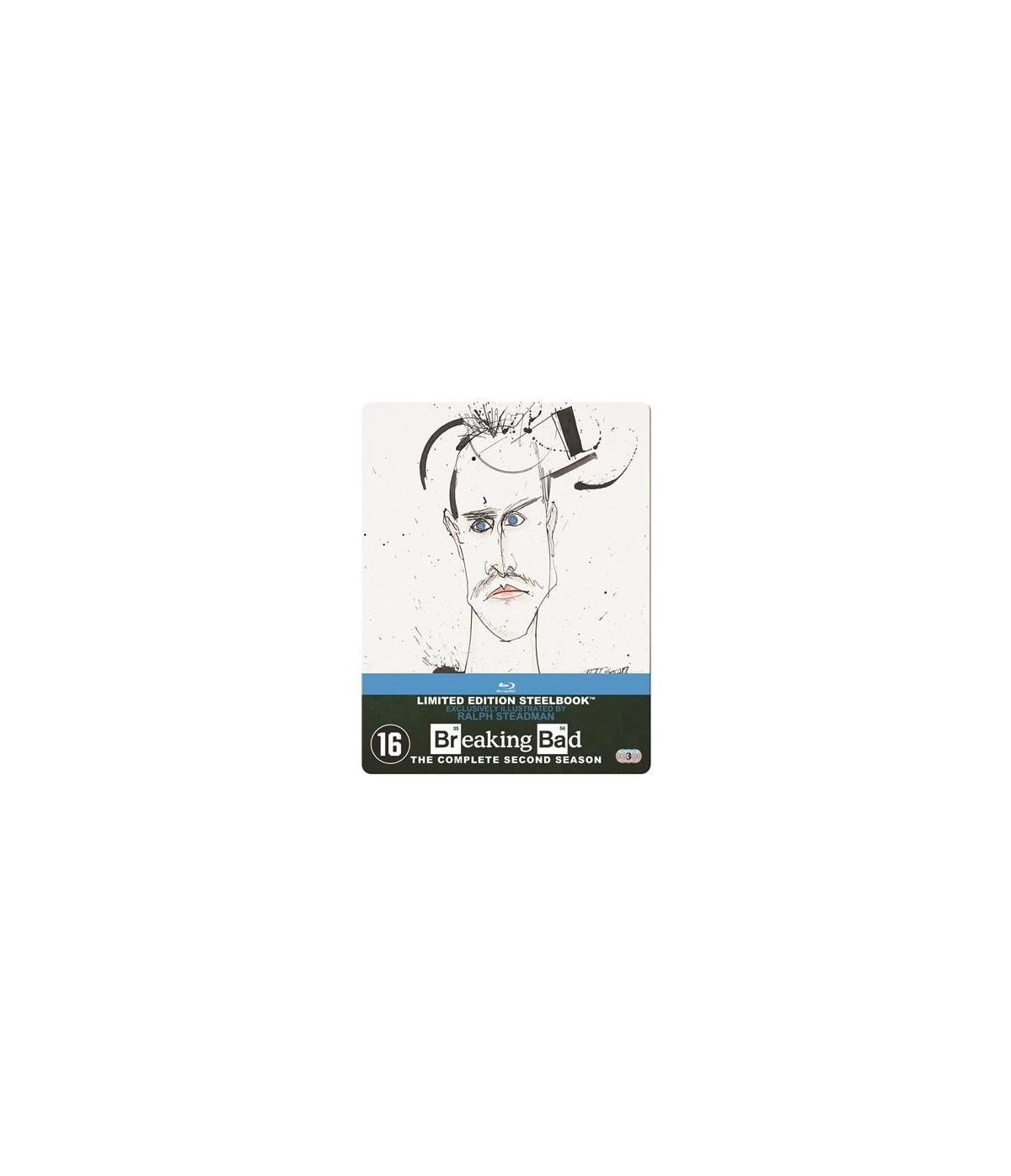 Couverture de Breaking Bad. Un dessin du visage d'un homme. Le titre est Breaking Bad.