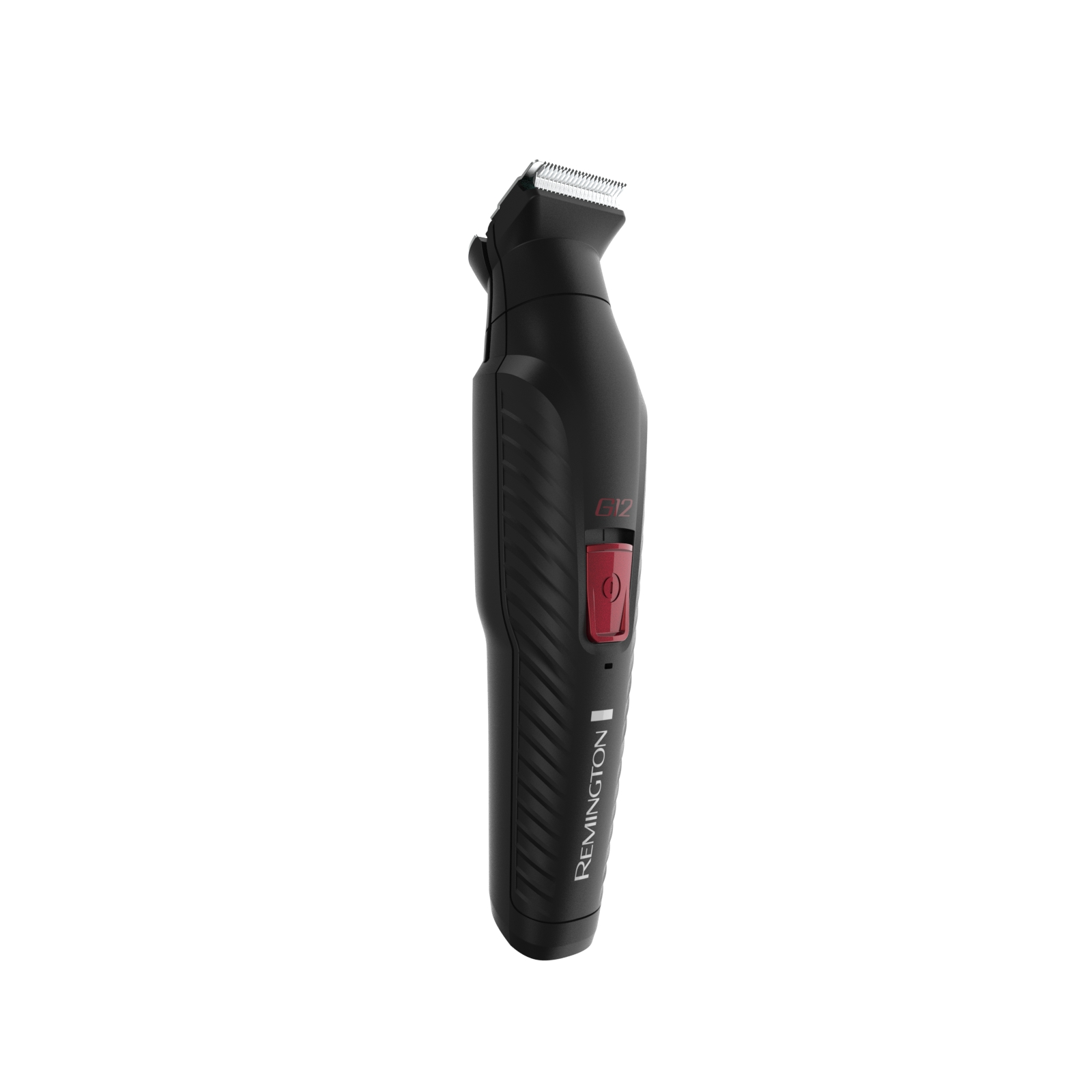 Un rifinitore Remington G12 nero su sfondo bianco.
