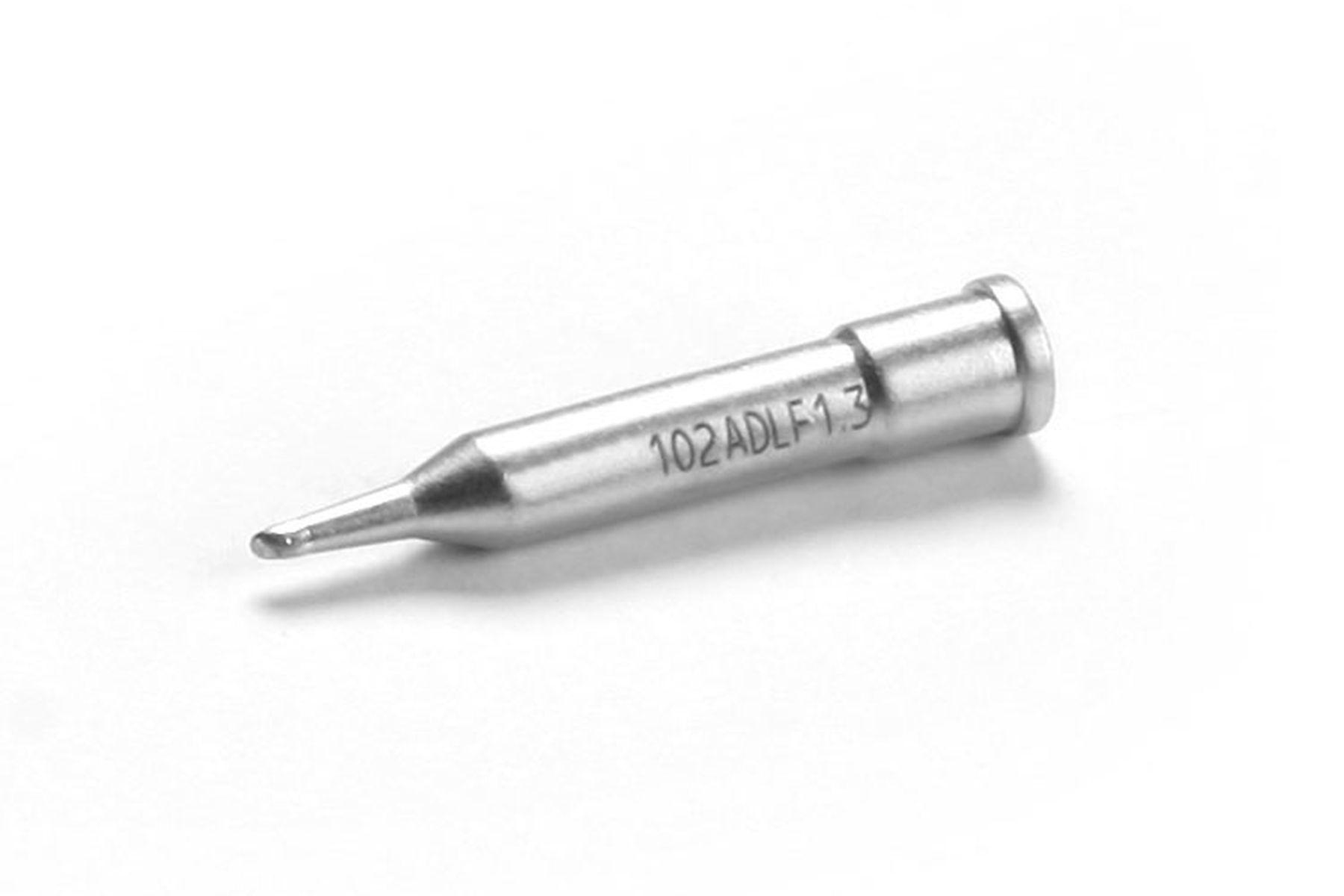 Silberne Lötspitze mit der Aufschrift "102ADLF1.3".