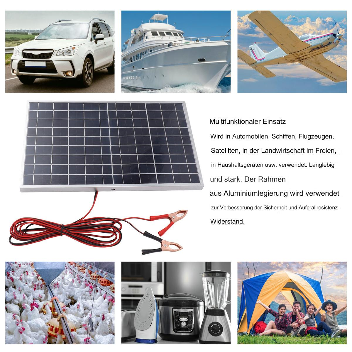 Solarpanel, Autos, Boote, Flugzeuge, Hühner und Menschen im Zelt.