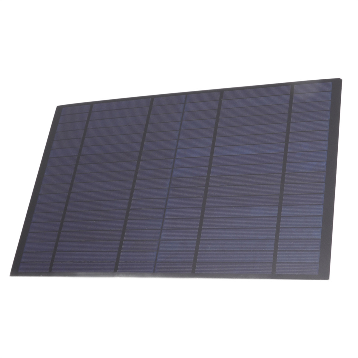 Solarpanel. Dunkelblaue Zellen in einem rechteckigen schwarzen Rahmen. Angesicht.