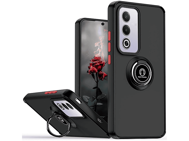 Funda Billetera De Cuero PU Para OPPO A80 5G / A3 Pro – Anti-Golpes, Con Soporte Y Cierre Magnético (Negro)